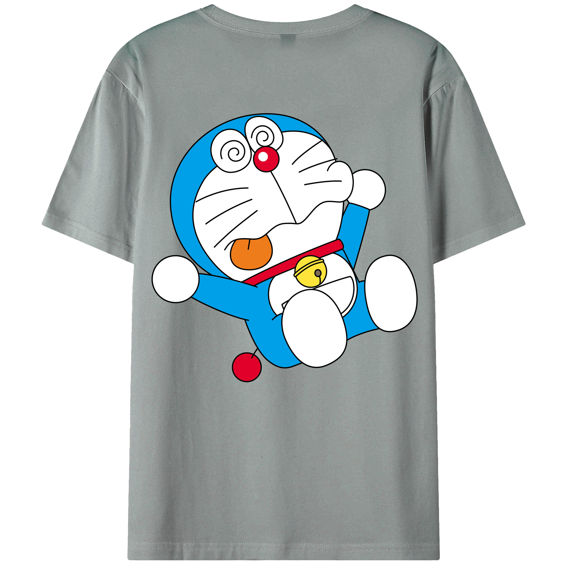 （画像用） ドラえもん Doraemon 綿100％ メンズ半袖Tシャツ（バックプリント） 通気性